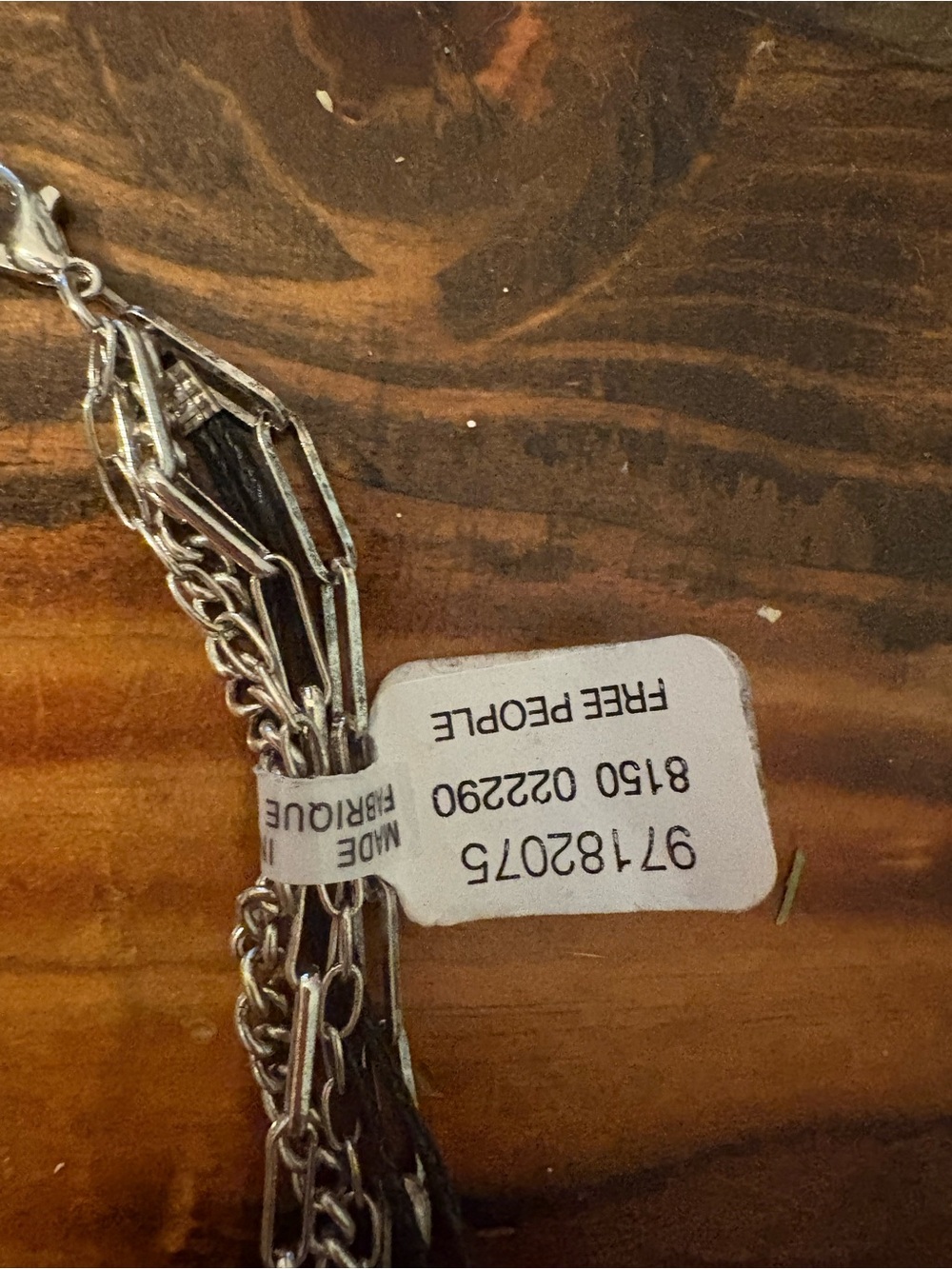 Free People Starry Layer Necklace in black and white NWT - Picture 5 of 5